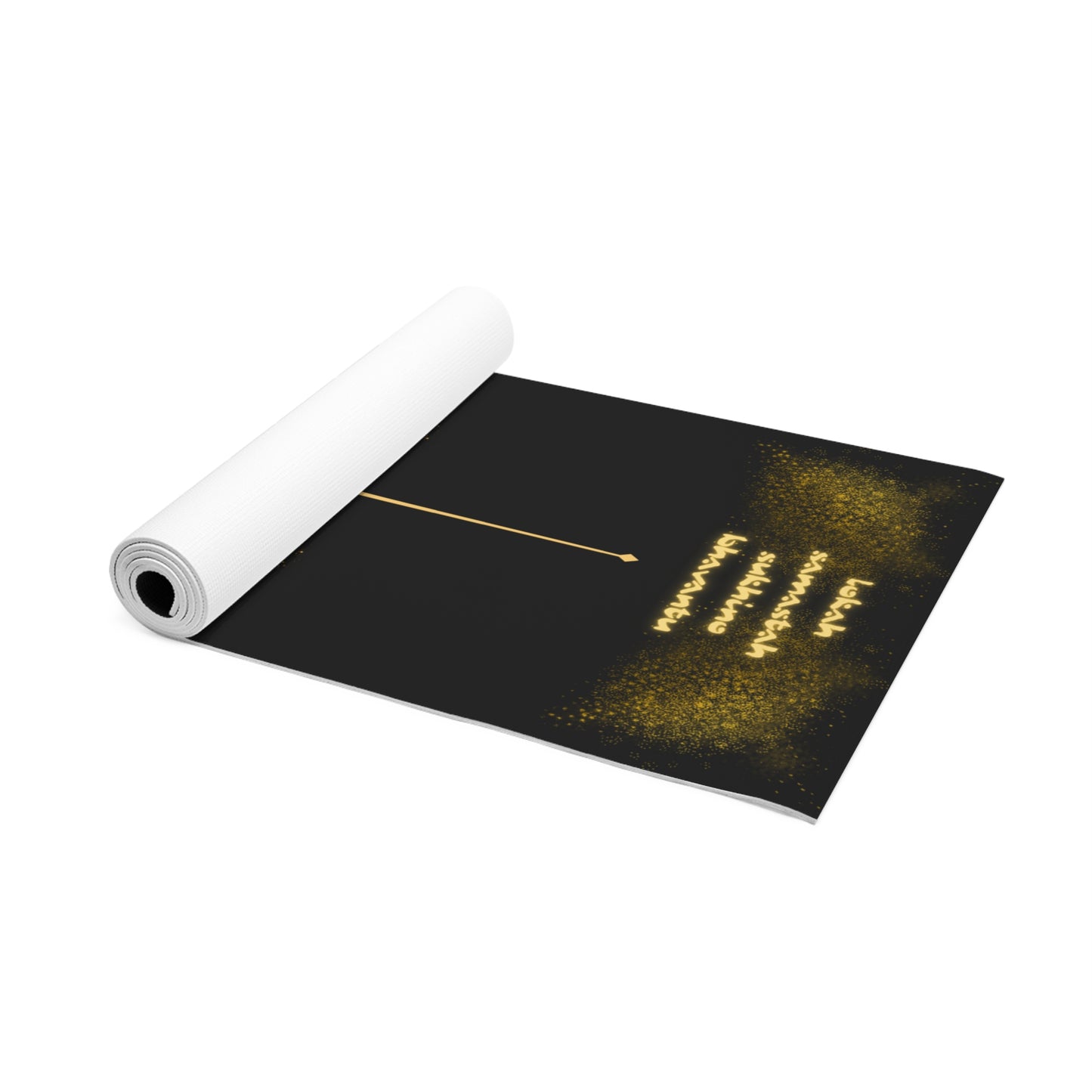 Chamanic Enlightened Yoga Mat (Black & Gold)