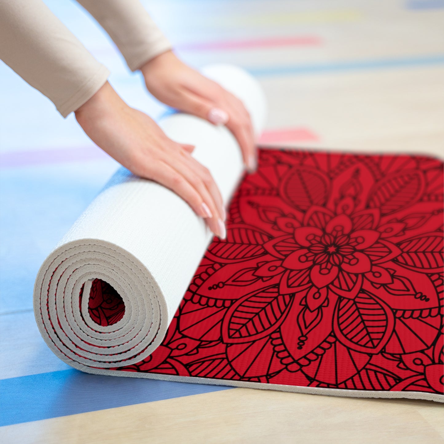 Chamanic Mandala Yoga Mat (Red)