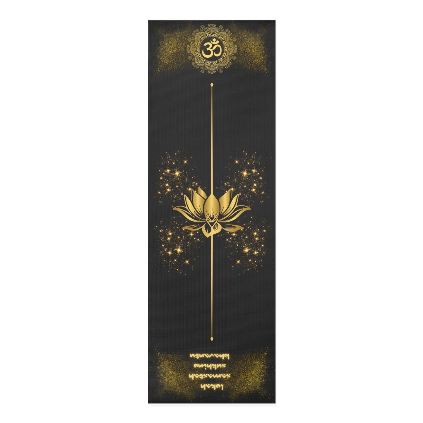 Chamanic Enlightened Yoga Mat (Black & Gold)