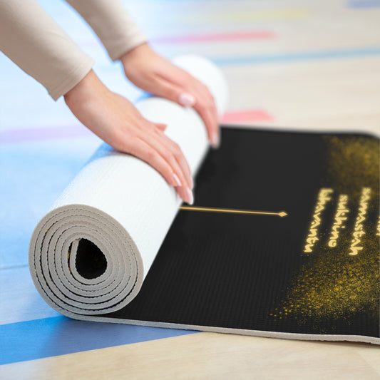 Chamanic Enlightened Yoga Mat (Black & Gold)